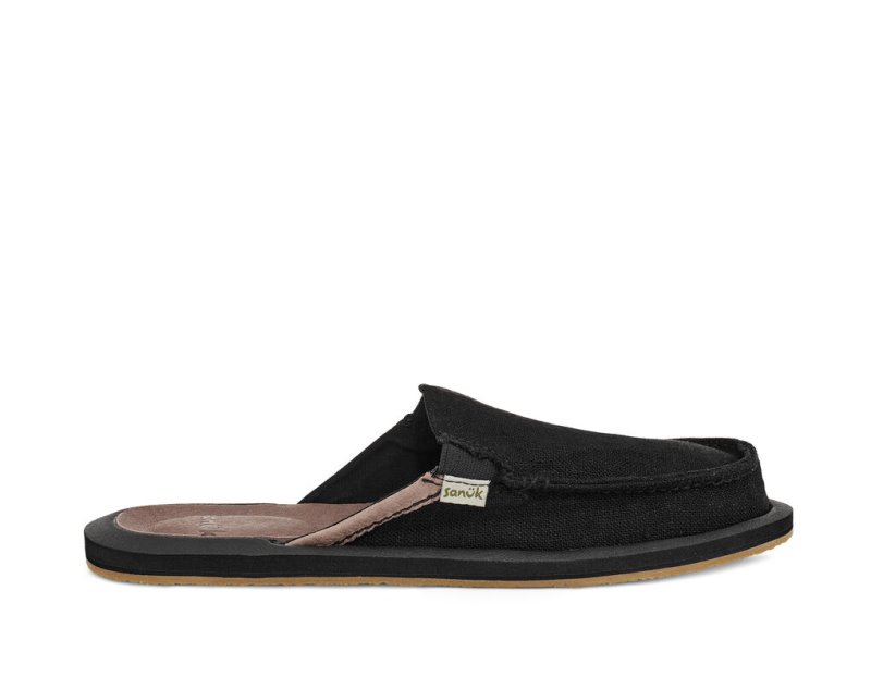 Sanuk You Got My Back Hemp Slipper - Sanuk Shoes Womens Black - Philippines PEDMXV104